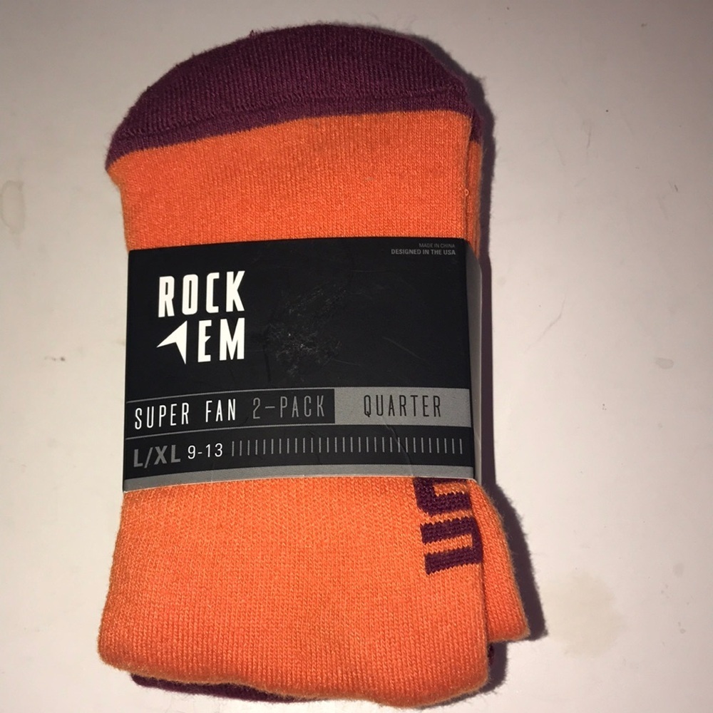 NWT Men’s VT Hokies 2-Pk Quarter Socks